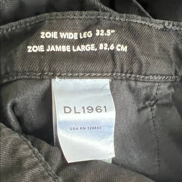 DL1961 ZOIE Wide Leg Black Women's Cargo Pants - Picture 9 of 9